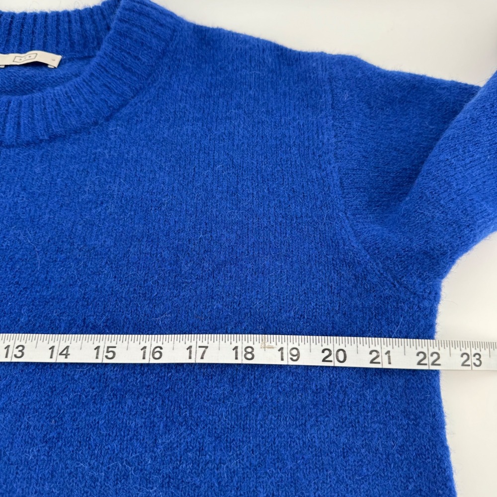 AYR The Kickback Crewneck Sweater Womens Large Blue Alpaca Merino Wool Blend - Picture 5 of 10